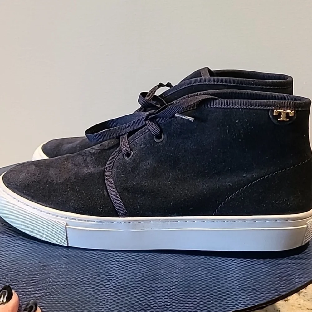 Tory Burch blue suede 